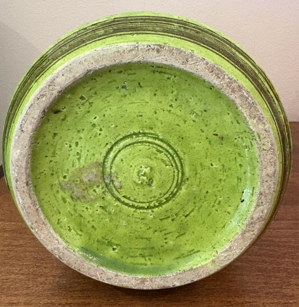 Artwork by Aldo Londi, Green Glazed Ceramic Vase, Made of Ceramic