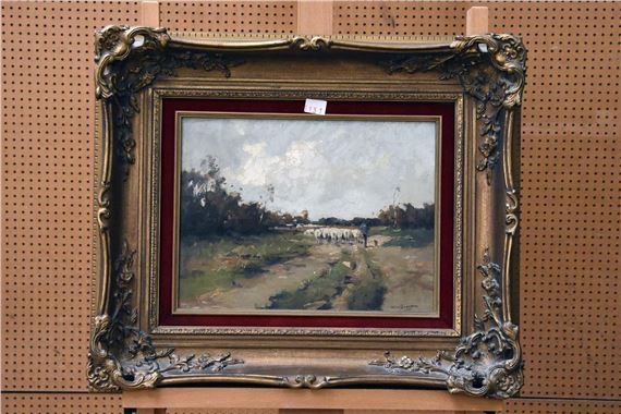 Herder met schapen - Wilhelmus Hendrikus Petrus Johannes de Zwart