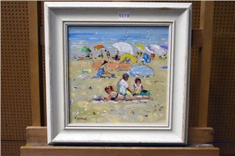 Personen op het strand - Peter Winkel