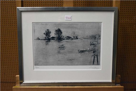 Boerderij aan het water - Willem Snitker