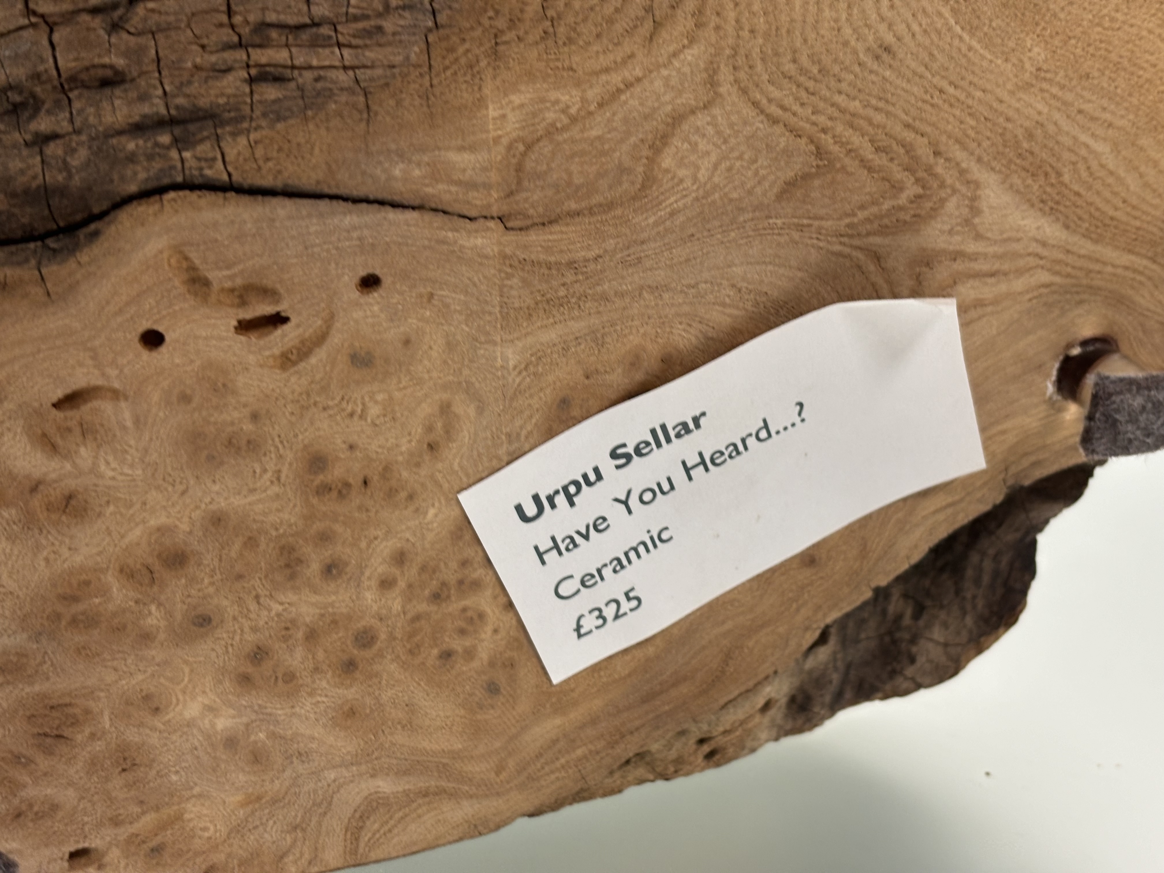 Artwork by Urpu Sellar, Have you Heard, Made of Ceramic