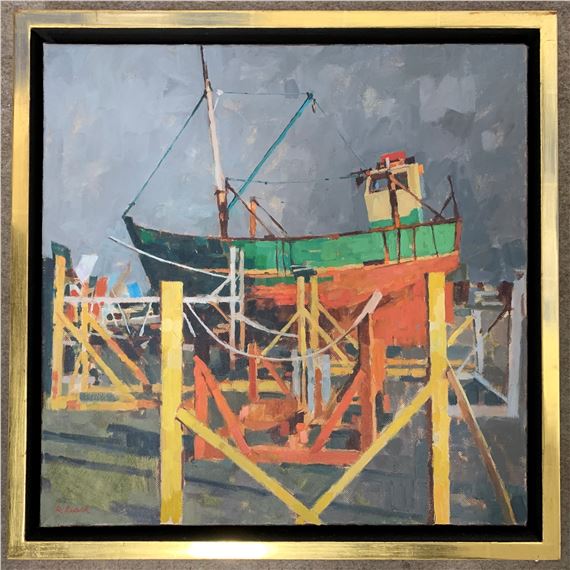 Breton Boatyard by Richard Dack