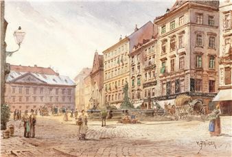 Der Neue Markt mit Blick gegen Süden - Karl Wenzel Zajicek