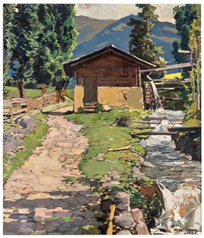 Mill on the Mittersill Sonnberg - Josef Stoitzner
