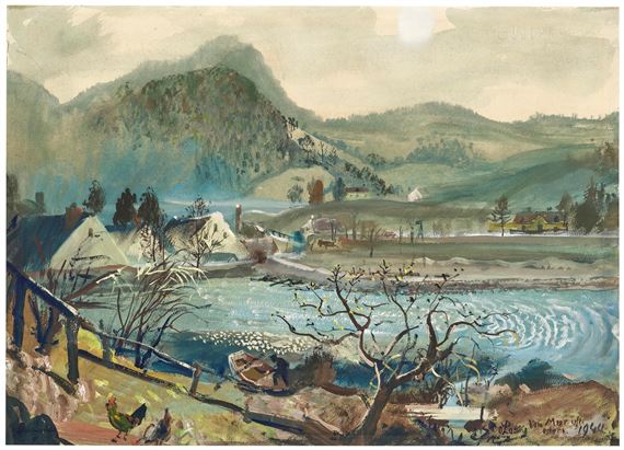 On the Banks of the Mur by Oskar Laske, 1944