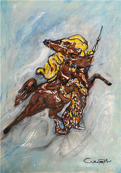 The Fighter, Homage to Delacroix - Uri Lifschitz