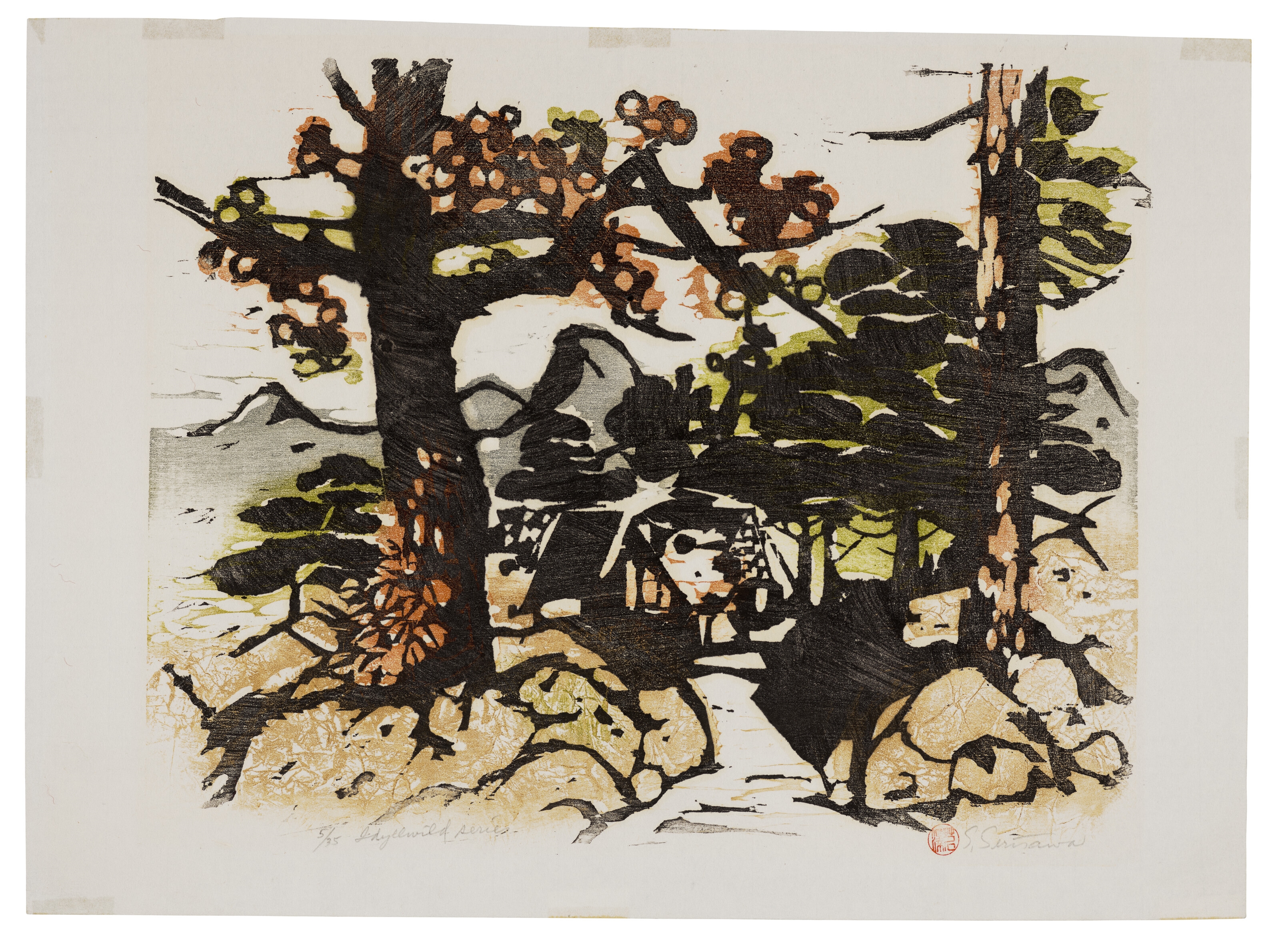 Artwork by Sueo Serisawa, Idyllwild Series, Made of Woodblock print