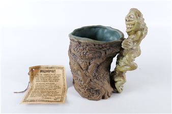 Peeping Tom Troll Gremlin Art Pottery Mug - Jim Rumph