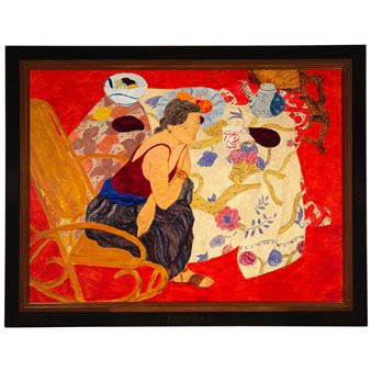 Woman in a rocking chair 38 1/2 x 51in (97.8 x 130cm); framed 45 1/2 x 59in (115.5 x 149.8cm - Pierre Boncompain