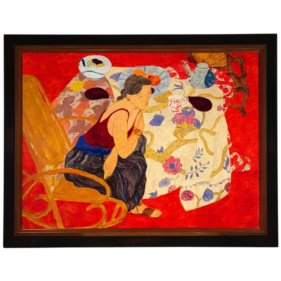 Woman in a rocking chair 38 1/2 x 51in (97.8 x 130cm); framed 45 1/2 x 59in (115.5 x 149.8cm - Pierre Boncompain