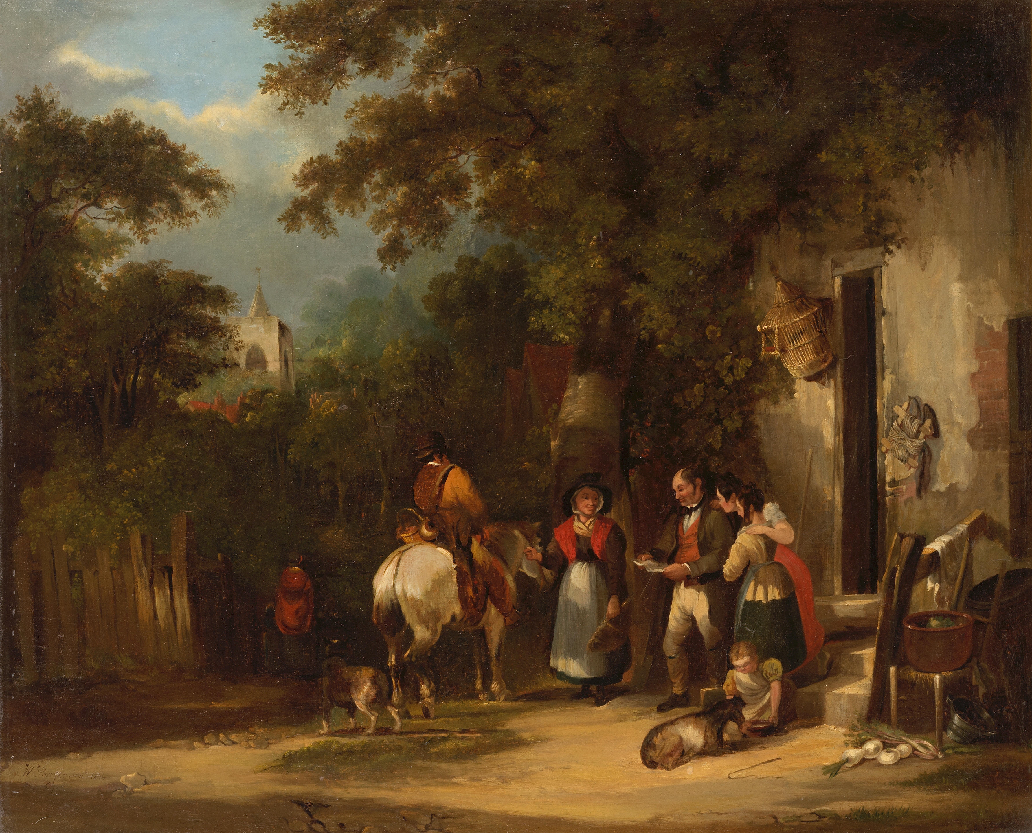 William Shayer Sr. | The messenger (1844) | MutualArt