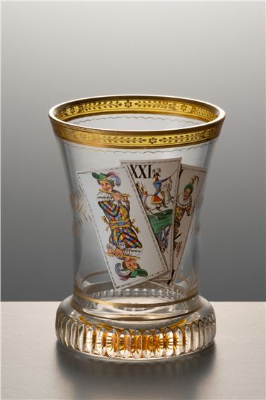 BIEDERMEIER BEAKER WITH CARDS - Anton Kothgasser