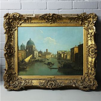 THE GRAND CANAL AND THE CHURCH OF THE SALUTE - Canaletto