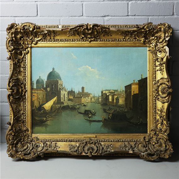 THE GRAND CANAL AND THE CHURCH OF THE SALUTE by Canaletto