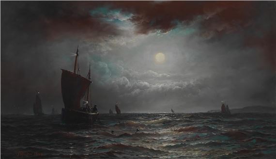 Sailing at moonlight - John Holden