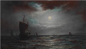 Sailing at moonlight - John Holden