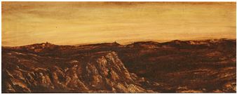 Landschaft im Braun - Hermann Serient