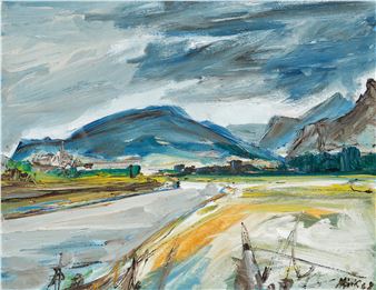 Kummenberg, Koblach, Rhein mit Blick auf Kopf und Staufen - Lothar Märk