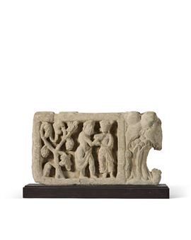 A GREY SCHIST RELIEF - Gandhara School 3rd Century