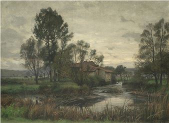 River landscape, Sepvigny - Alfred Renaudin