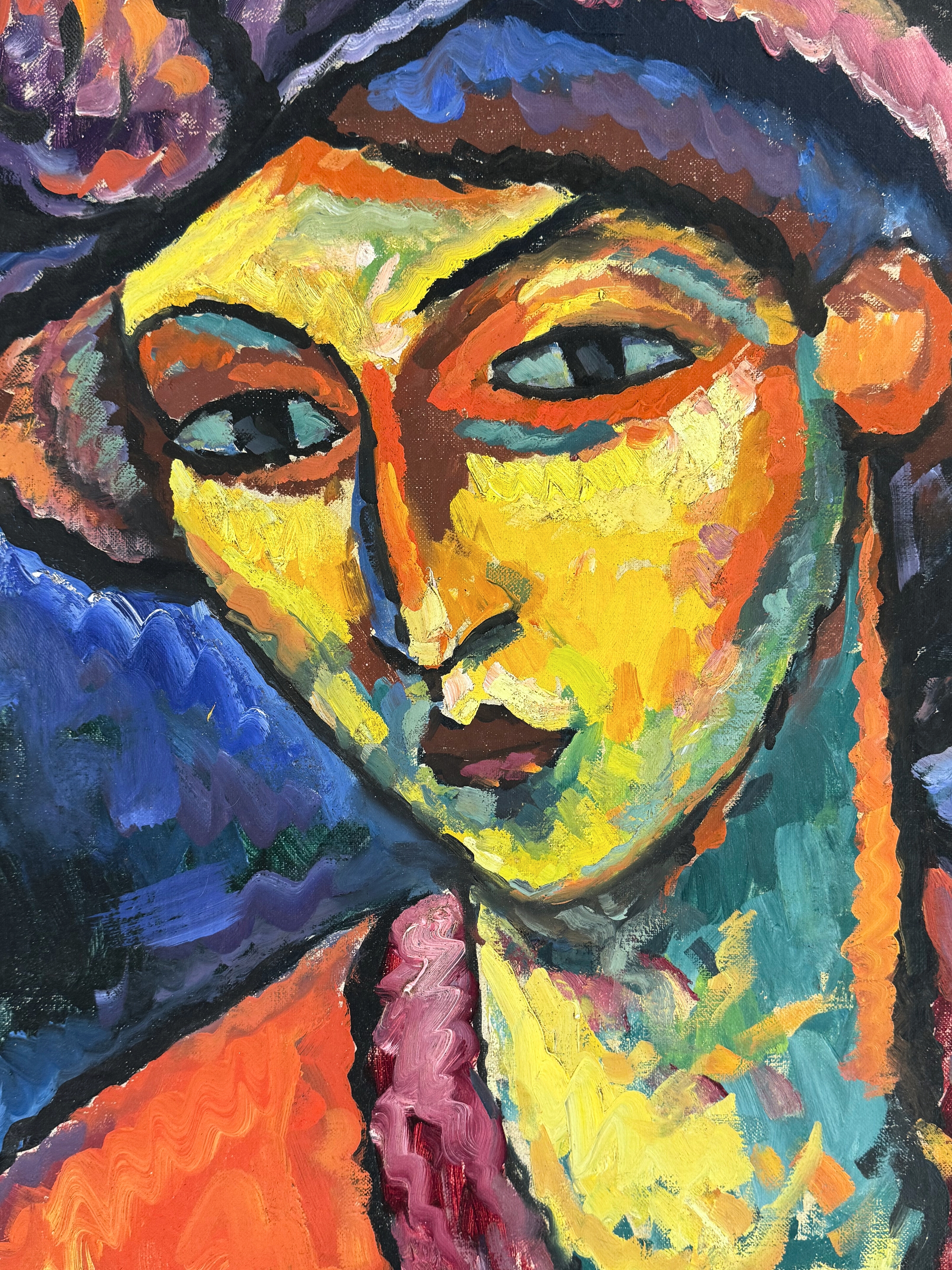 Artwork by Alexej von Jawlensky, Woman with Hat, Made of Oil On Canvas