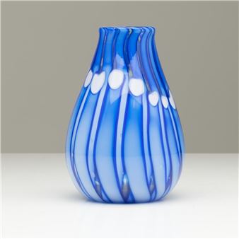 A blue art glass vase - Patrick Wong