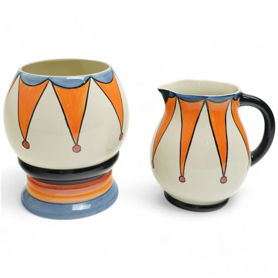 Circus pattern vase and jug by Lorna Bailey