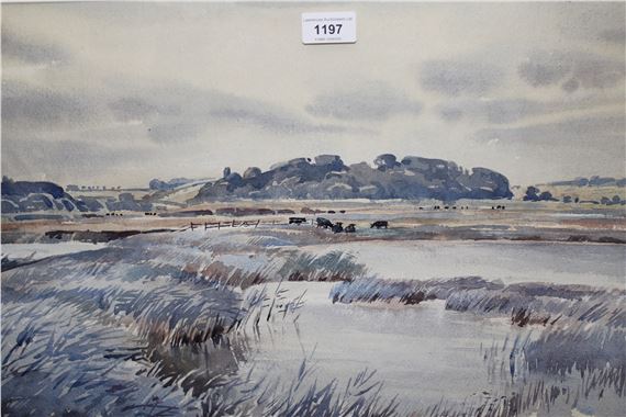 pair of framed watercolour landscapes - Albert Houghton