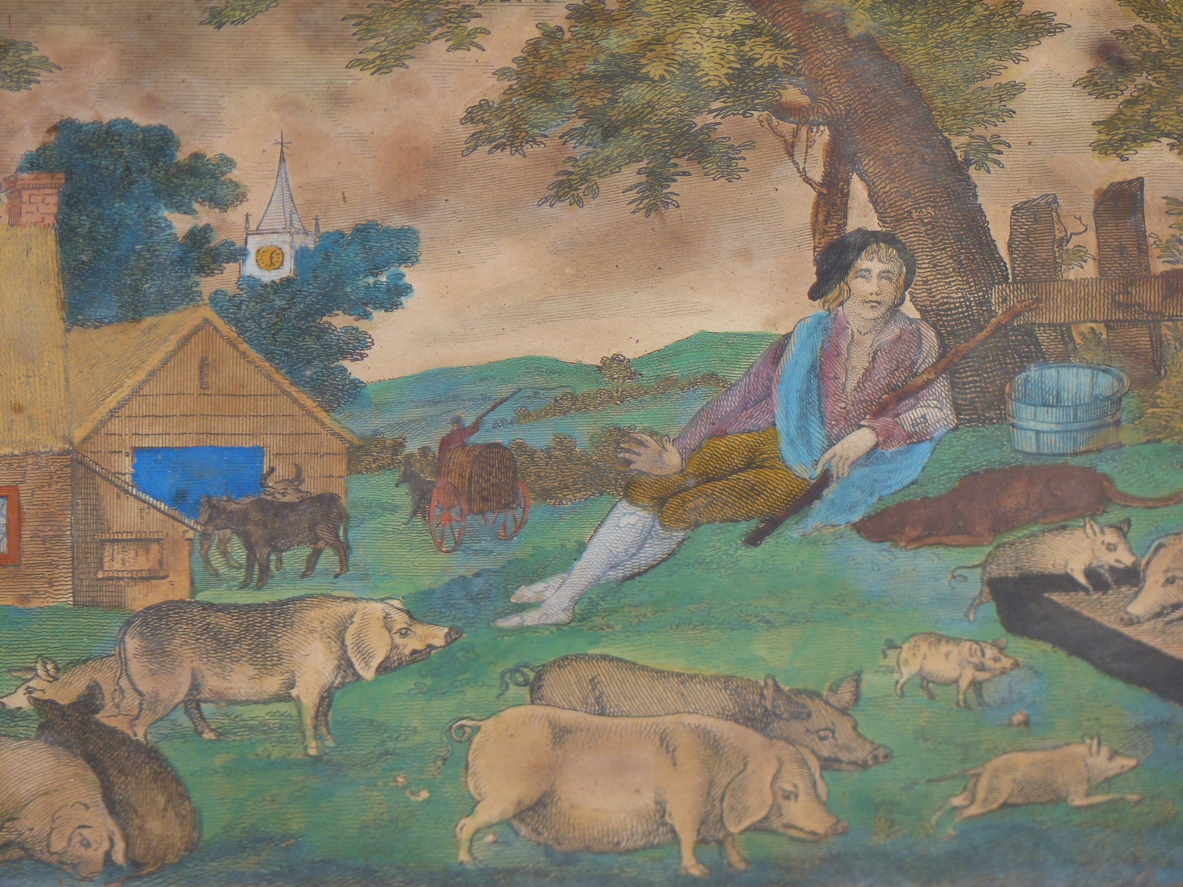 Artwork by Robert Sayer, a boarding school governess and Annette Lubin; Prodigal Son' series, Made of Hand-Coloured Prints