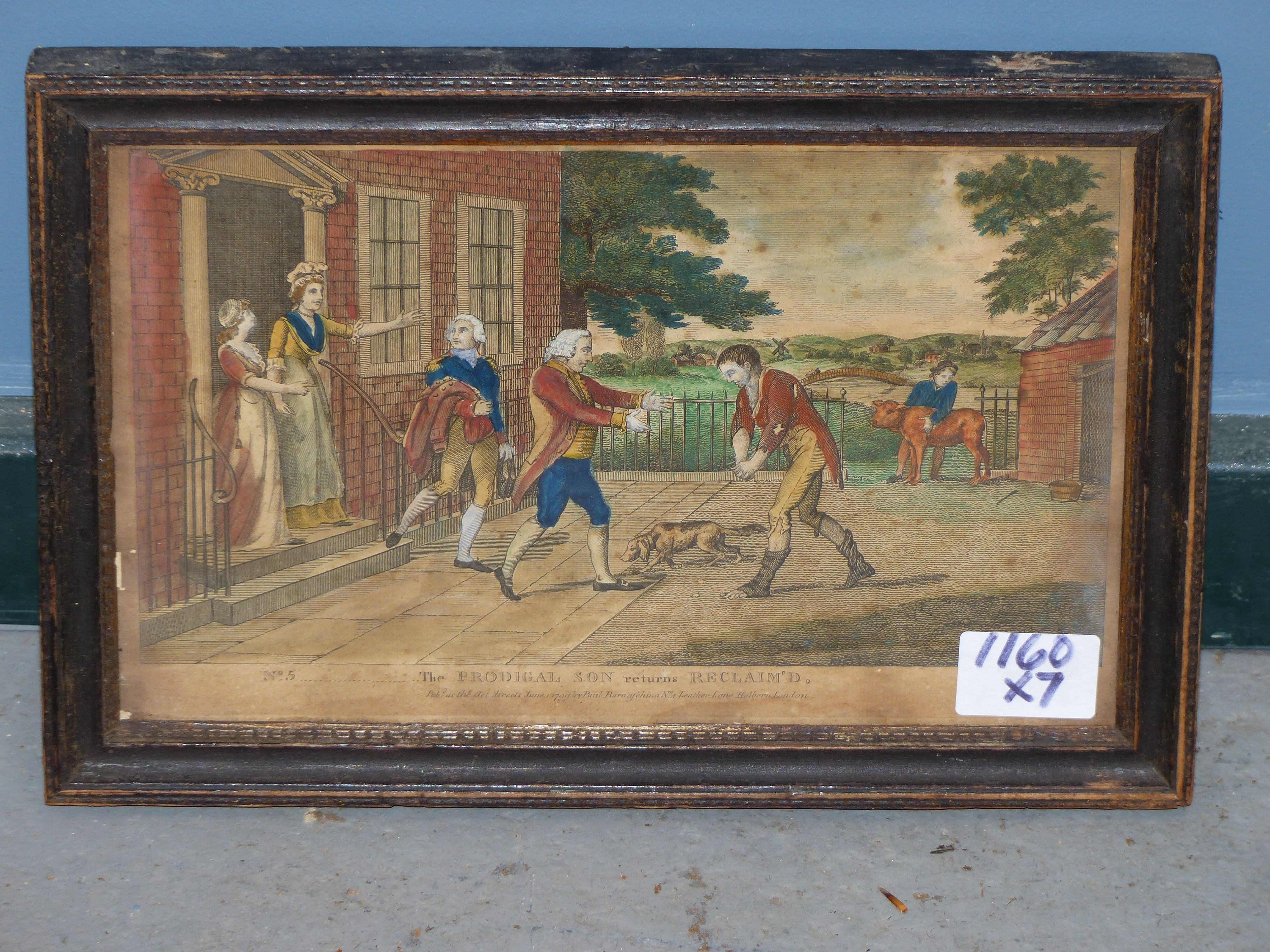 Artwork by Robert Sayer, a boarding school governess and Annette Lubin; Prodigal Son' series, Made of Hand-Coloured Prints