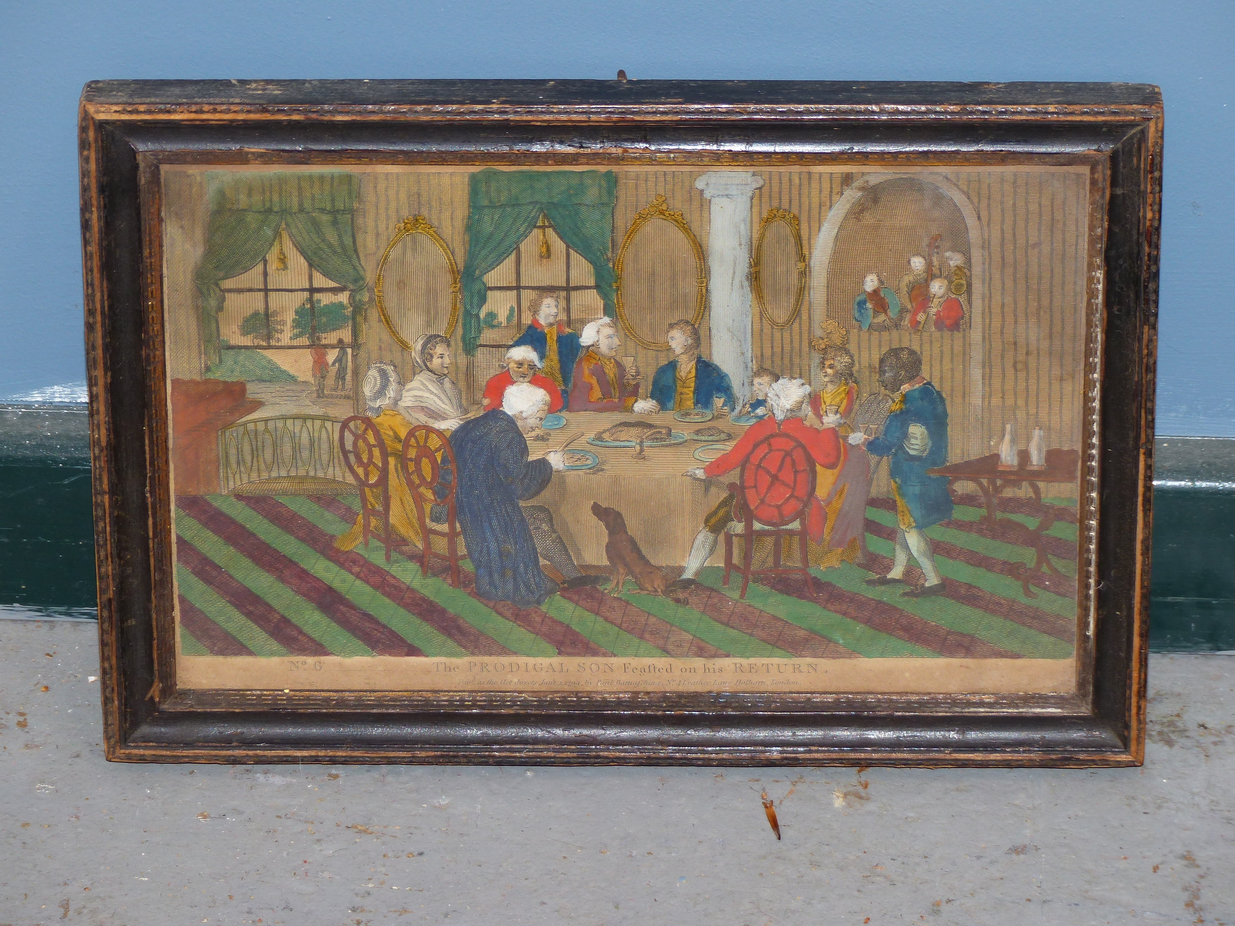 Artwork by Robert Sayer, a boarding school governess and Annette Lubin; Prodigal Son' series, Made of Hand-Coloured Prints