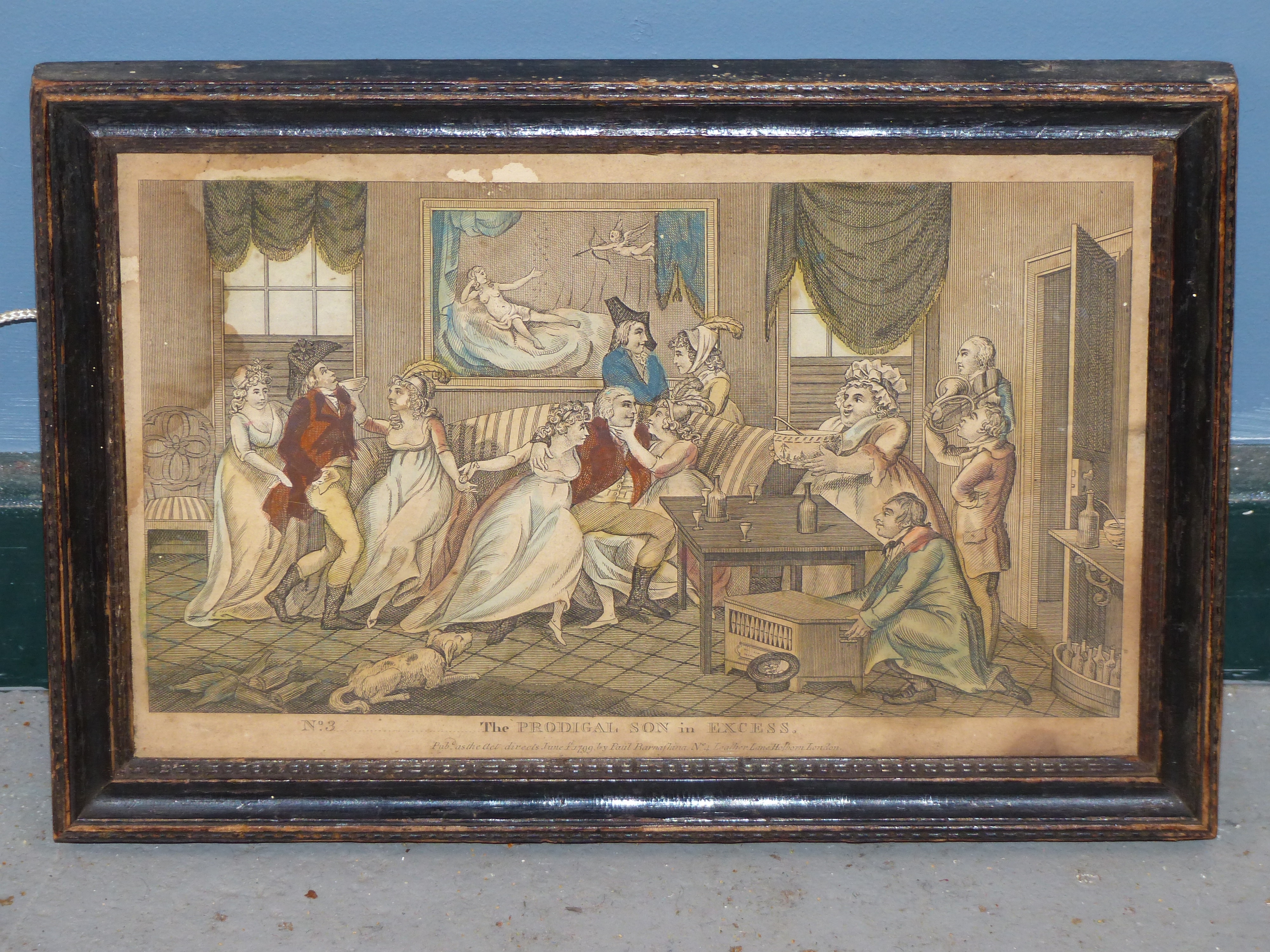 Artwork by Robert Sayer, a boarding school governess and Annette Lubin; Prodigal Son' series, Made of Hand-Coloured Prints