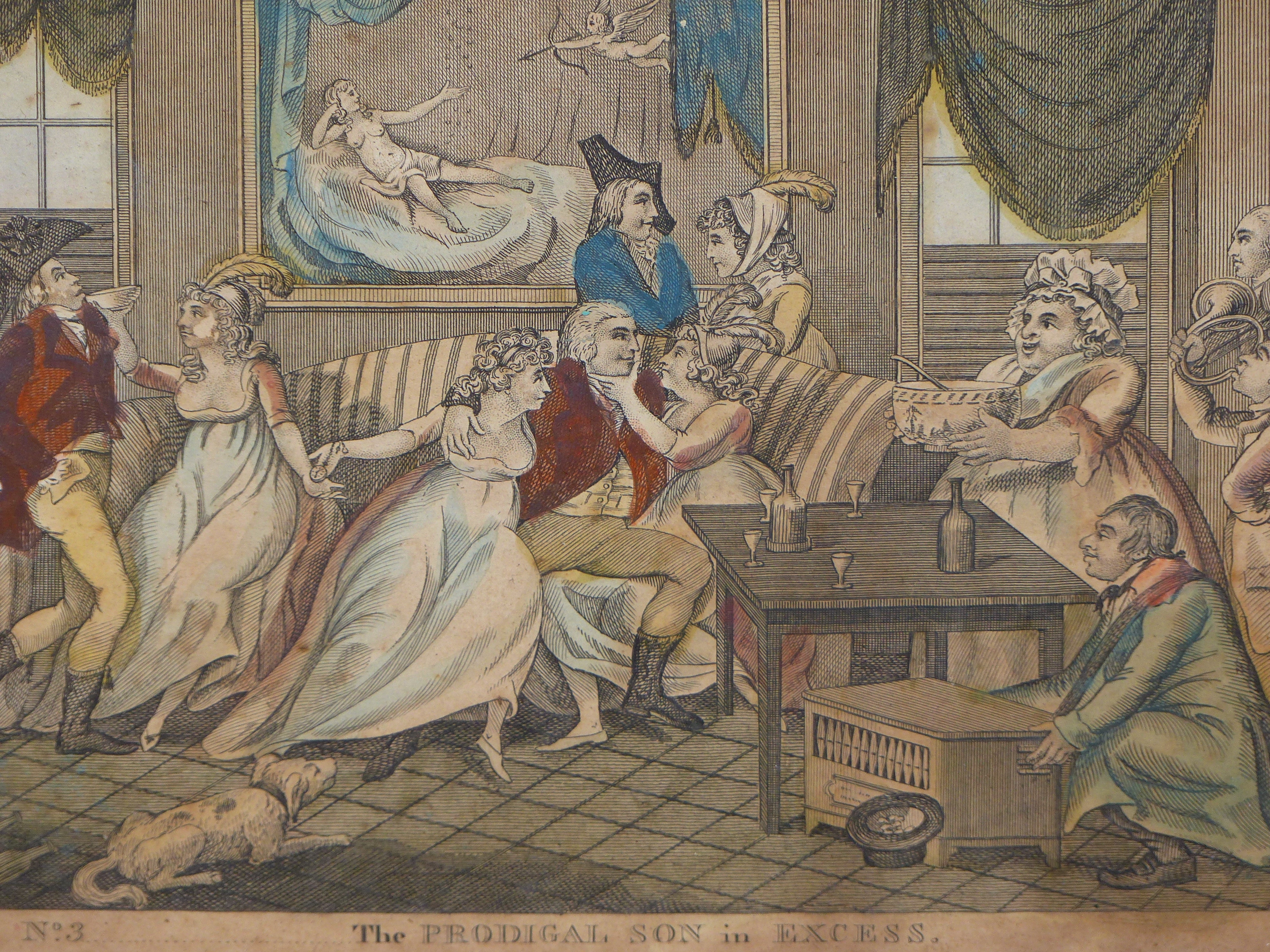 Artwork by Robert Sayer, a boarding school governess and Annette Lubin; Prodigal Son' series, Made of Hand-Coloured Prints