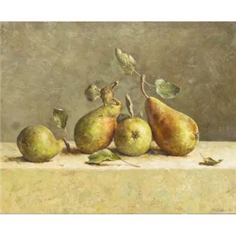 Stilleven met peren - Marius van Dokkum