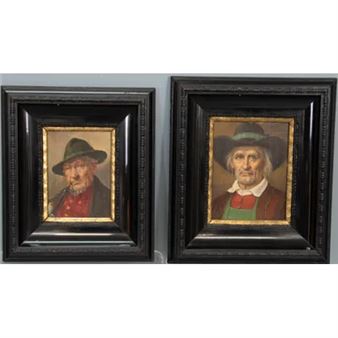 Twee portretten van mannen - Albert Wachter