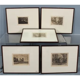 Vijf landschappen - Wilhelmus Hendrikus Petrus Johannes de Zwart