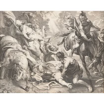De bekering van Saul by Peter Paul Rubens, Schelte Adamsz. Bolswert