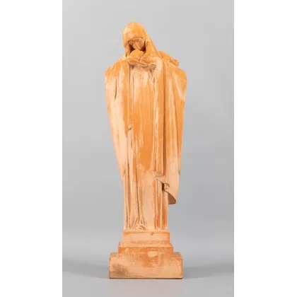 Artwork by Lucienne Heuvelmans, Madonna met kind, Made of Terracotta