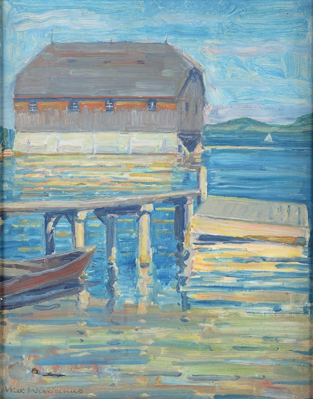 Artwork by Max Wislicenus, Hafenszene, Made of oil on canvas