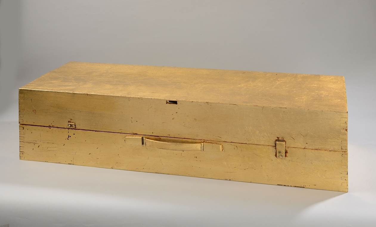 Artwork by Michael Buthe, Objektkasten, Made of Assemblage, Collage Und Acryl Auf Holz