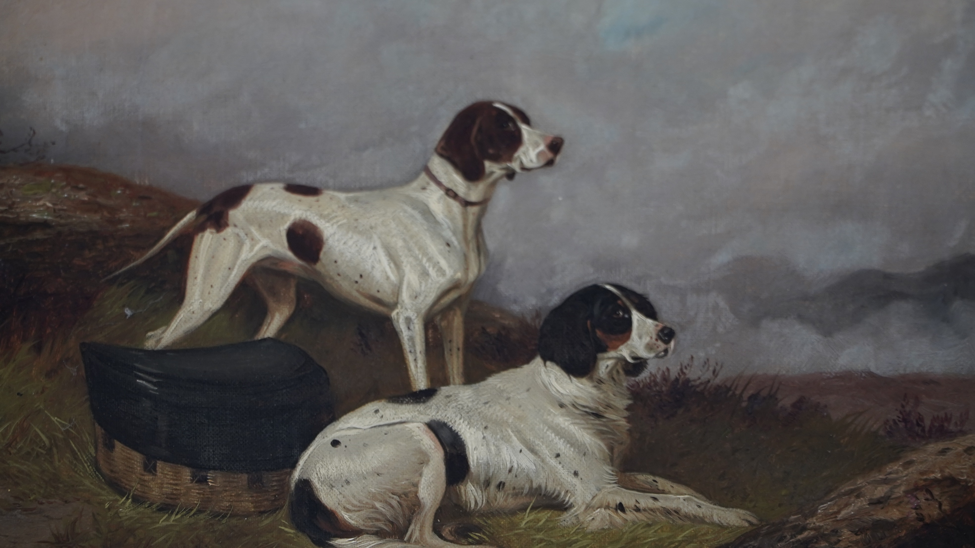 Colin Graeme Roe | pairs of spaniels on moorland | MutualArt