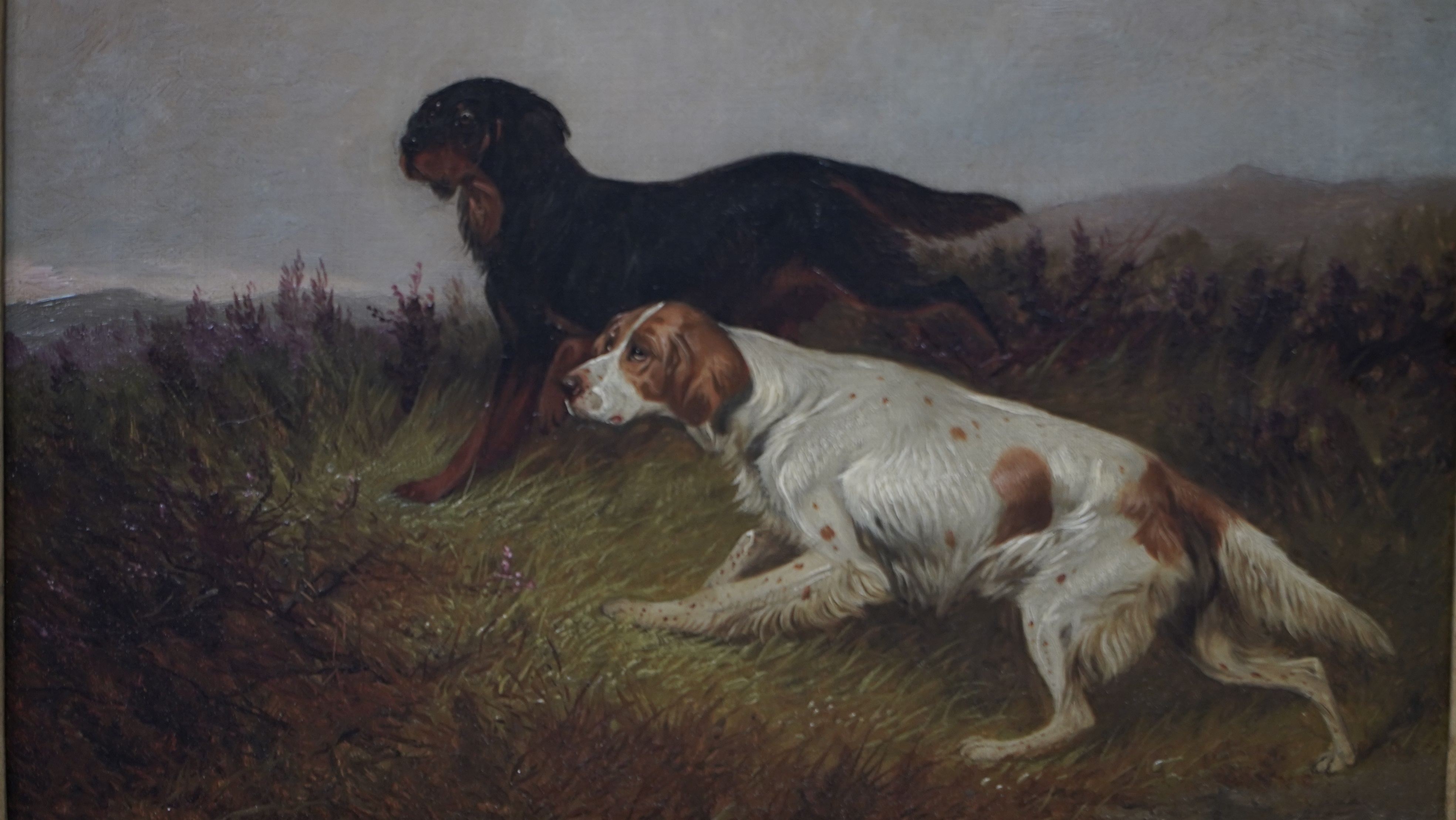 Colin Graeme Roe | pairs of spaniels on moorland | MutualArt