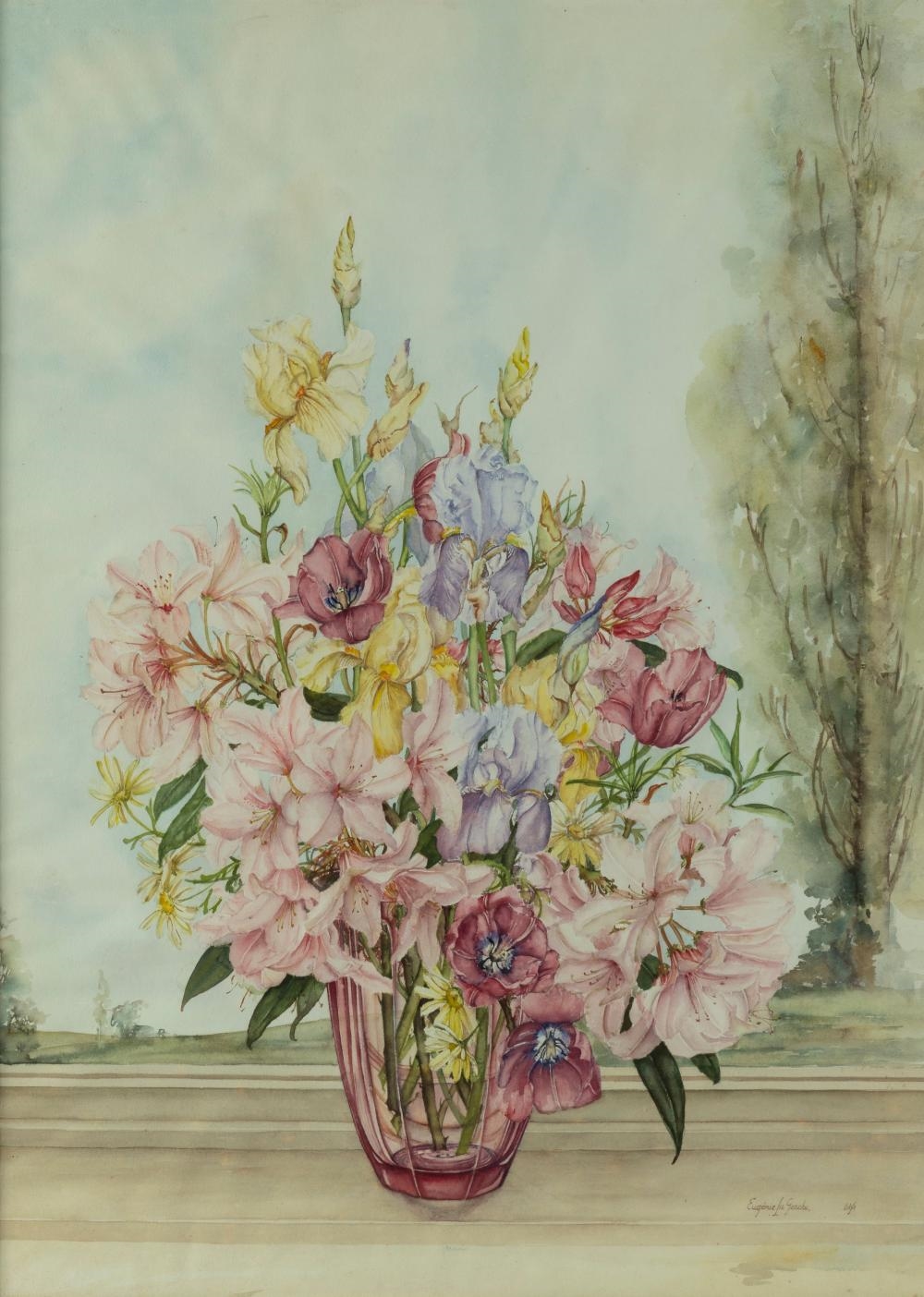 Artwork by Eugene Lagerche, Still Life, Made of Watercolours