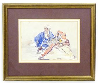 A study of seated figures - Alexander Charles Robinson