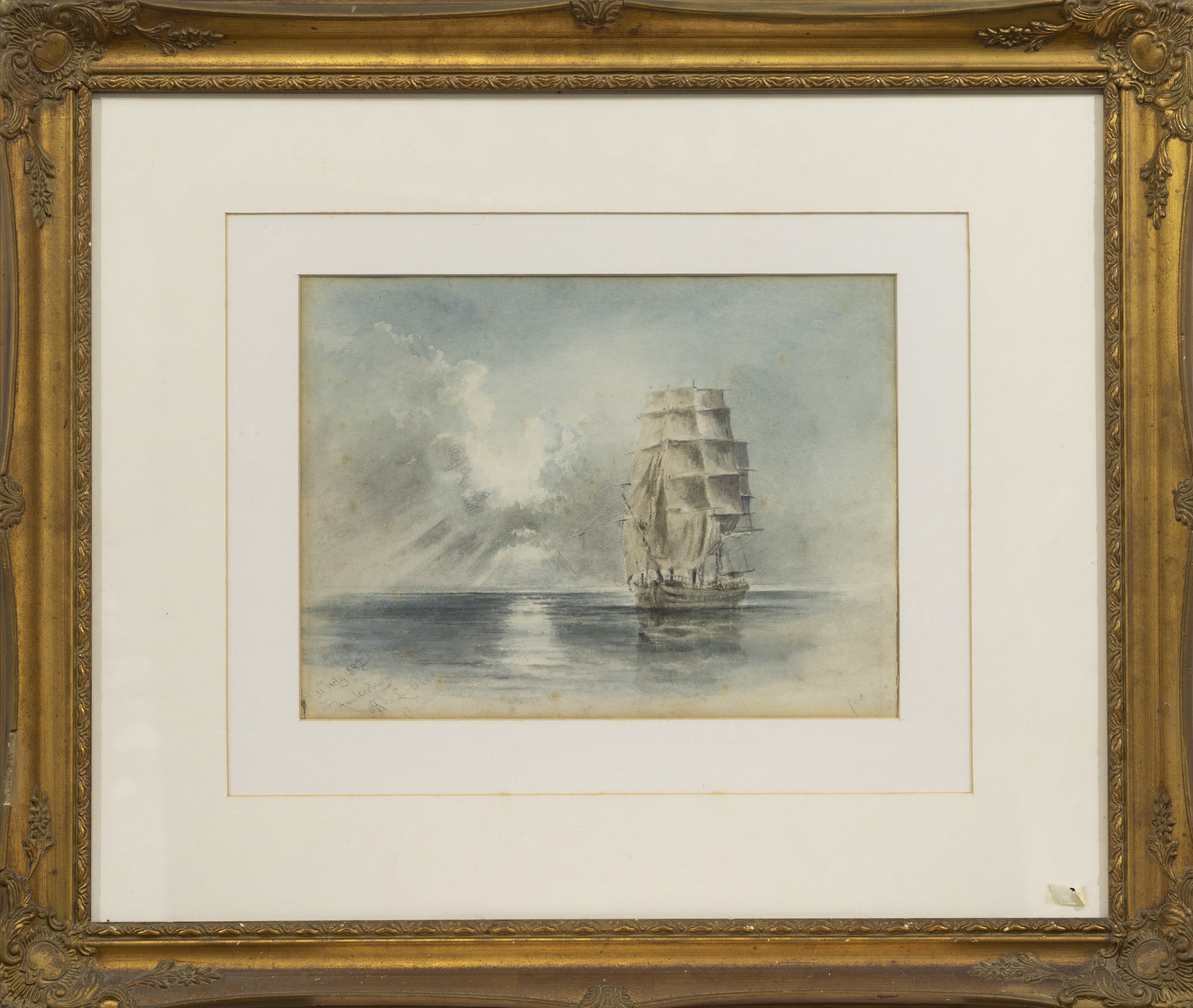 Artwork by Nicolas Chevalier, Hawkesbury off the Lands End, Made of Watercolour