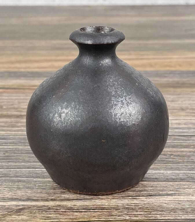 Artwork by Monte Dolack, Monte Dolack Montana Studio Pottery Weed Pot, Made of Pottery