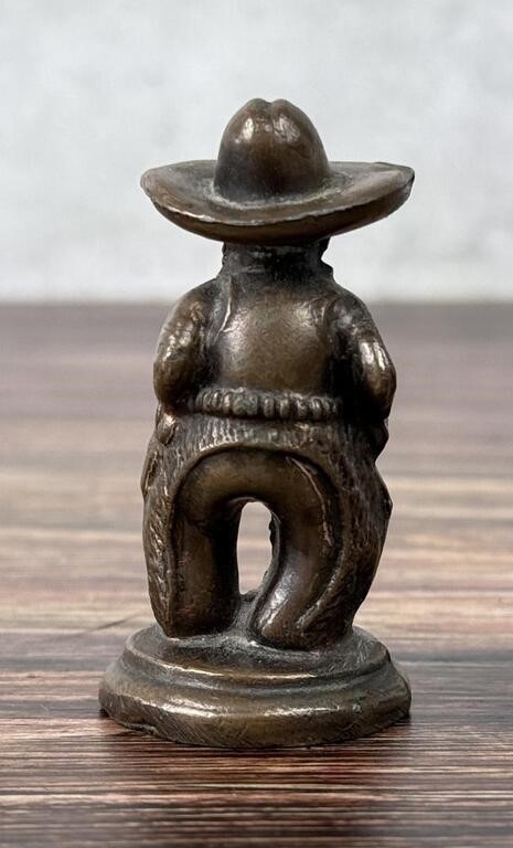 Artwork by Gladys Brown Edwards, Cowboy Paperweight, Made of Glass