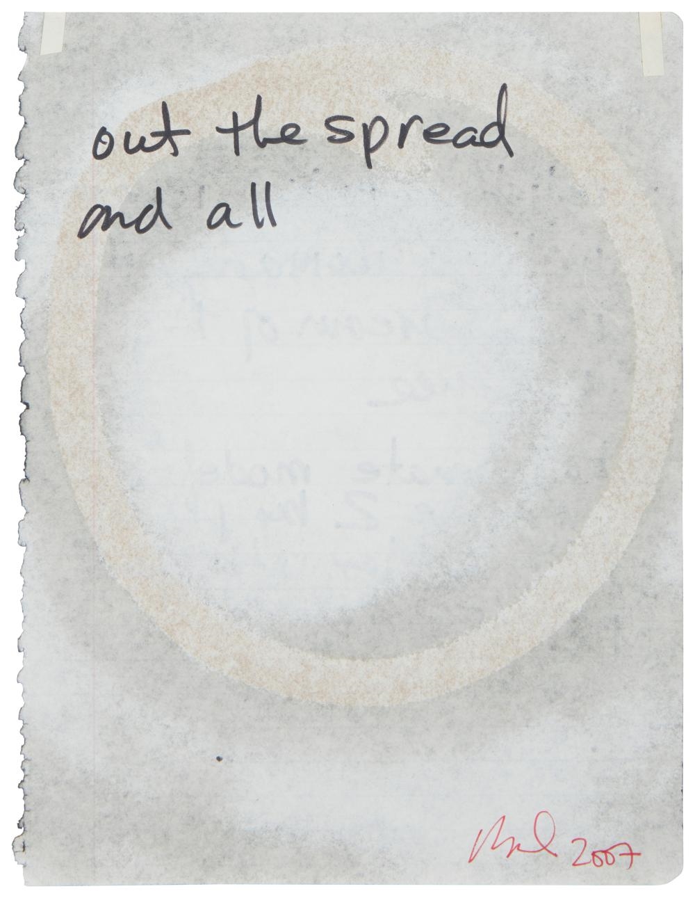 Artwork by Mark Verabioff, Untitled, Made of Mixed Media On Lined Notebook Paper