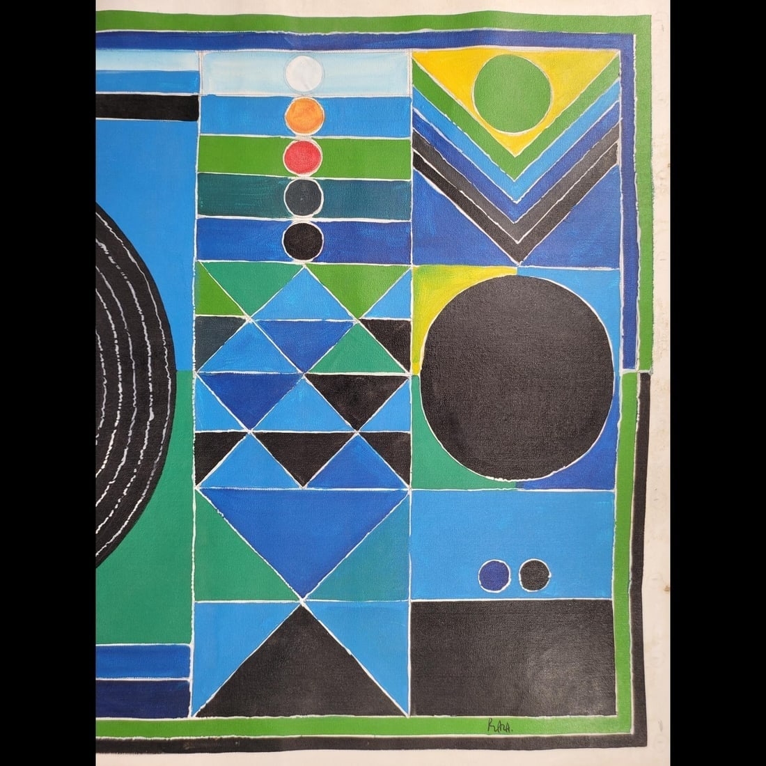 Artwork by Sayed Raza, Acrylic On Canvas Painting, Made of Acrylic On Canvas