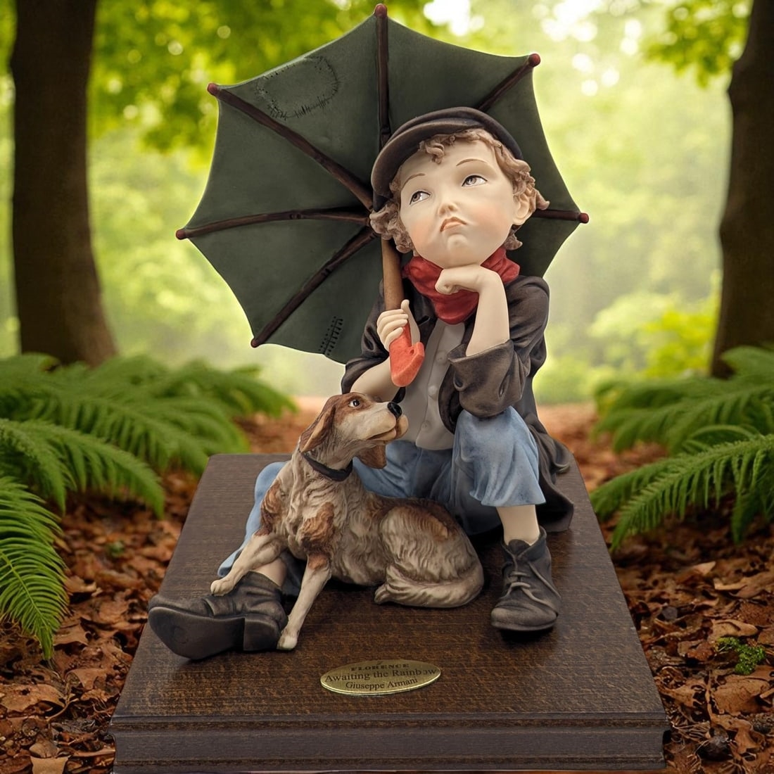 Artwork by Giuseppe Armani, Awaiting The Rainbow, Made of Figurine
